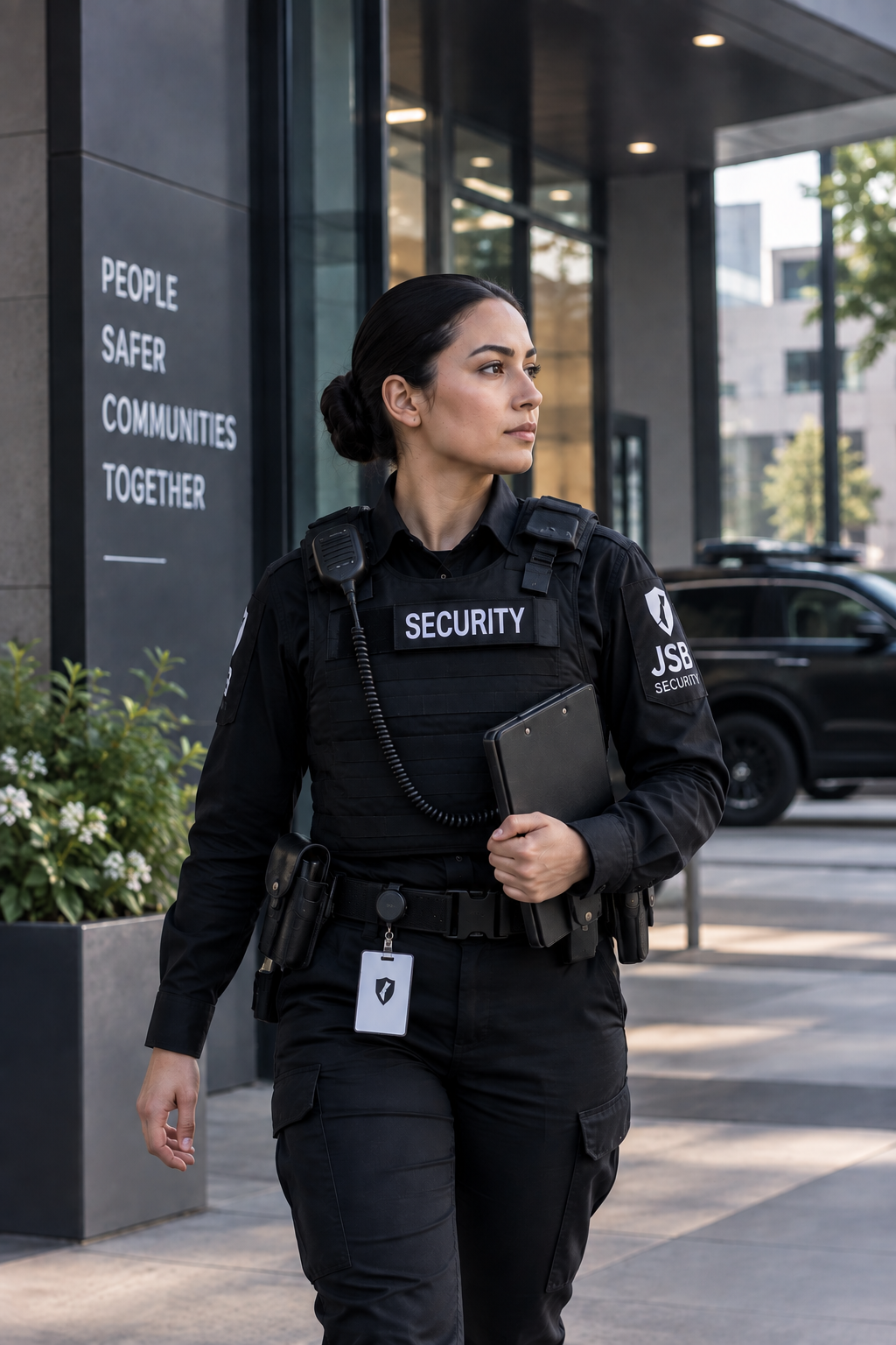 Professional security team member